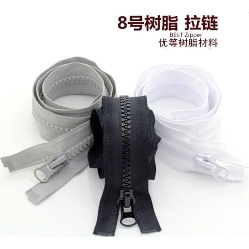 8# 120cm Double Slider Sewing Zipper Eco-friendly Resin Zippers for Jackets Coat Down Sleeping Bag Zips DIY Sewing Accessories