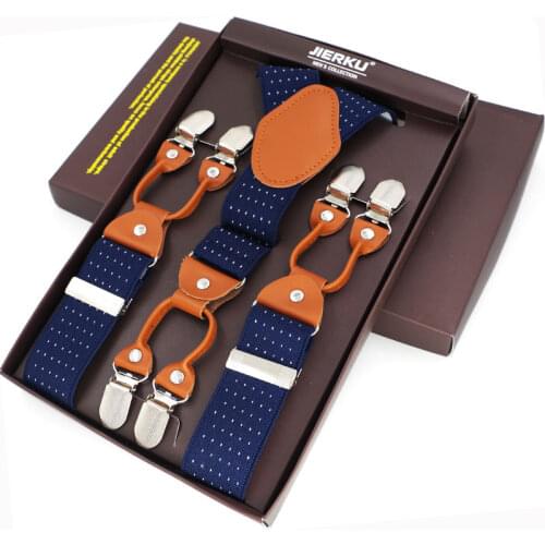 2019 New Mens braces Casual Trousers Suspensorio Menino Boxed Strap 6Clip Suspenders Gifts Pants strap suspensorio braces