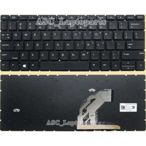 New US English QWERTY Keyboard for HP Probook 440 G6 445 G6 Keyboard Laptop Black , NO Frame