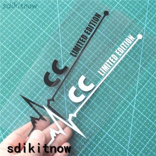 New 1pc Heart Car Decal Sticker Styling Windows Door External Decoration For Volkswagen cc accessories custom text wholesale