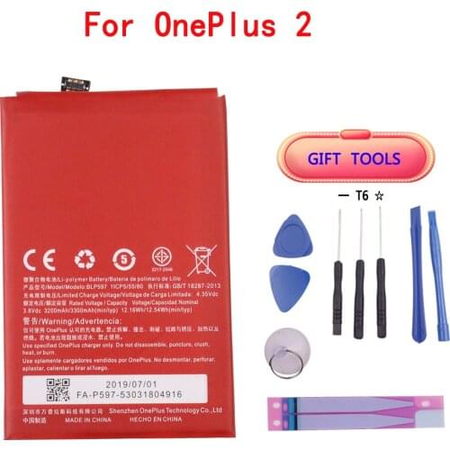 Original Phone Battery BLP597 3200/3300mAh For OnePlus 2 A2001 High Quality Replacement Li-ion Batteries Free Tools