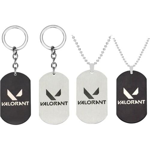 2020 Hot Valorant Game Boy Pendant Chain Stainless Steel Valorant Cosplay Kid Man Necklace Leather Choker Charm Boys Jewelry