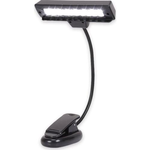 Light Music Stand Portable Battery Powered Music Score Stand Lamp Book Reading Led Light Practice Piano Lights 10 Led Bulbs