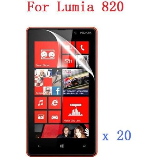 High Clear Screen Protector For Nokia Lumia 820 Transparent Protective Film High Quality +Cleaning Cloth X 20 PCS/Lot