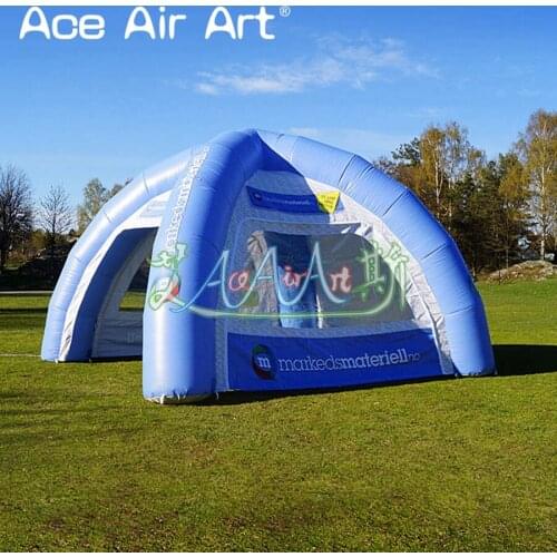 Removable curtains inflatable spider dome event tent inflatable tarpaulin spider tent with 3 clear windows for promotion