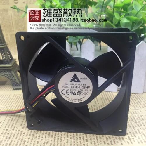 For Delta 9032 Efb0912shf 12v 0.75a 9cm 4-Wire Chassis Speed Control Ball Cooling Fan