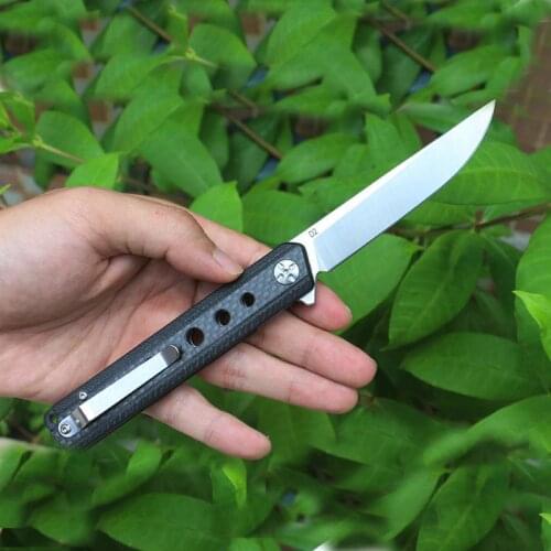 Senior The sharp D2 steel hunting survival tactics folding knife hardness 62 HRC EDC tool High-end gift knife