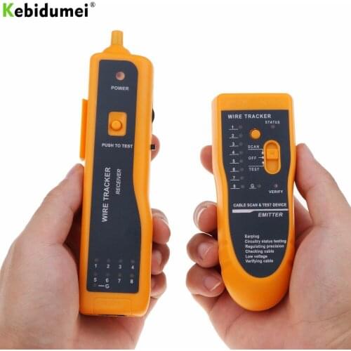 Network Telephone Cable Tester Toner Wire Tracker UTP STP RJ11 RJ45 Cat5 Cat6 Line Finder Detector Networking Tools