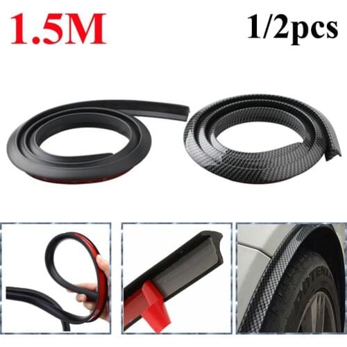 1/2pcs 150cm Universal Car Mud Flaps Splash Guard Fender Flare Extension Wheel Eyebrow Moulding Trim Protector Lip Decoration