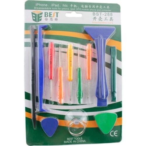 BST-288 Universal 12 in1 Assemble Disassemble Pry Tools Kit Glass Screen LCD Housing Opening Tool Repair For Mobile Phone iPad