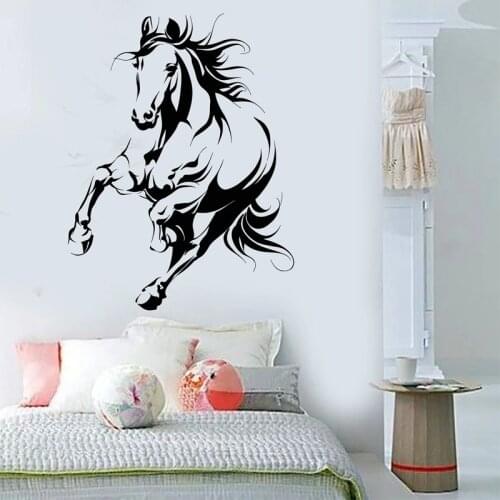 Galloping Horse Wall Sticker Running Steed Vinyl Decal Animals Home Decoration Accessories Removable Bedroom Living Room Decor