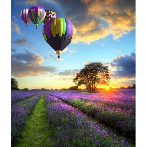 Hot air balloons lavender The wooden puzzle 1000 pieces ersion paper jigsaw puzzle white card adult childrens educational toys