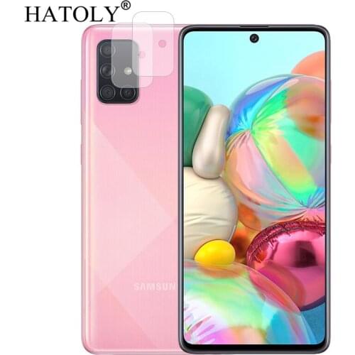 2PCS Clear Lens Tempered Glass for Samsung Galaxy A71 Full Glued Camera Glass for Samsung Galaxy A71 Lens Protector Flat Film
