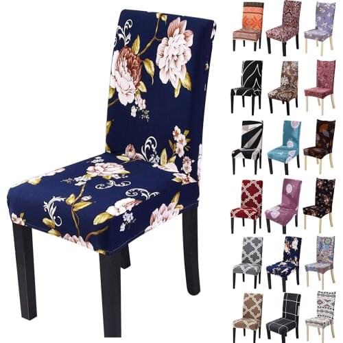 1/4/6pcs Printed Elastic Stretch Chair Cover Spandex Office Chair Slipcovers Restaurant Banquet Hotel Home Decoration Anti-dirty