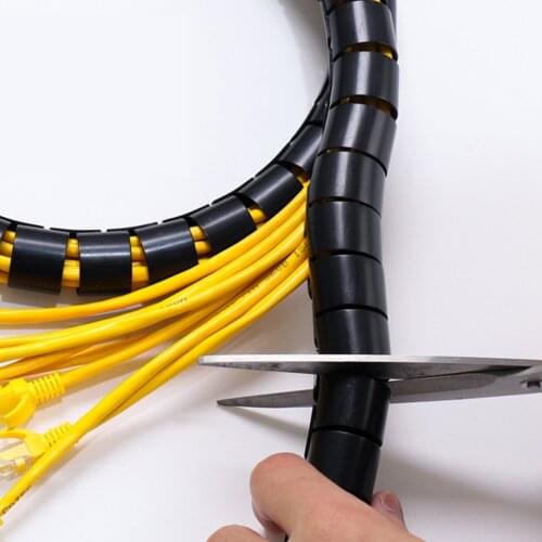 1.5/2M Line Organizer Pipe Protection Spiral Wrap Winding Cable Wire Protector Cover Tube Free Cut