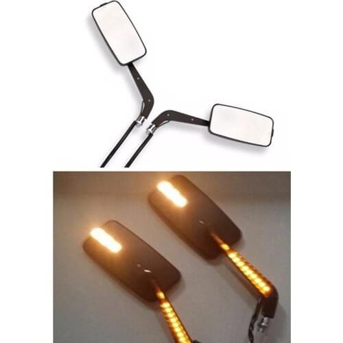 2x Black 10mm Side Rearview Mirrors For Honda Kawasaki Suzuki Yamaha KTN Cafe Racer Old School Bobber Motorcycle