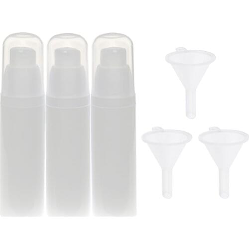 3 Packs 30ml Reusable Empty Airless Pump Prayer Toner Makeup Cream Container