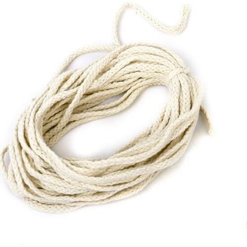 32.8feet Soft Braided Cotton Rope Piping Cord String Multi Use Beige Natural Outdoor