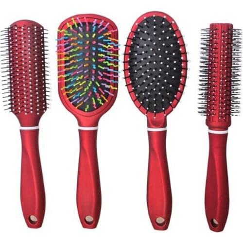 4Pcs Hair Brushes for Women-Hair Comb Set for Great on Wet or Dry Hair Rainbow Pin Bangs Curly Hair Comb