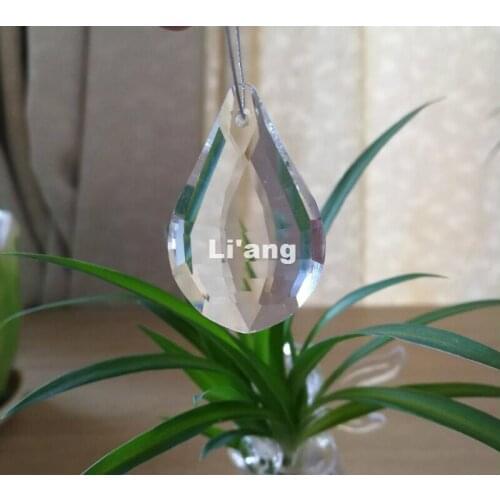 50pcs/lot 38mm K9 Clear Crystal Prism Pendant Glass Crystal Prisms DIY Pendant Natural Stones K9 Glass Light Hanging Droplets