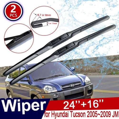 Car Wiper Blade for Hyundai Tucson 2005~2009 JM Front Windscreen Windshield Wipers Car Accessories J Hook Type 2006 2007 2008