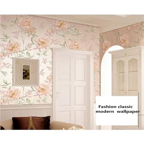 Beibehang Modern luxury embossed nonwoven bedroom living room sofa TV background decorative painting papel de pared 3d wallpaper