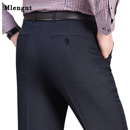 New Arrival 2021 Big Size 44 Spring Autumn Straight Suit Pants Work Business Pants Male Formal Office Baggy Pants Trousers