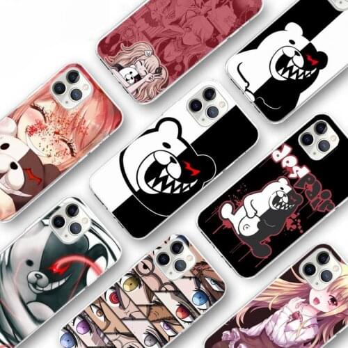 Hot Anime Dangan Ronpa Phone Case Transparent for iPhone Samsung S 11 12 6 7 8 9 10 20 Pro X XS Max XR Plus lite