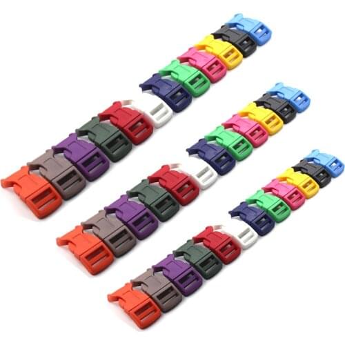 16mm~25mm Color Plastic Contoured Side Release Buckles For Paracord Bracelet Backpacks shoes Bags Cat Dog Collar DIY Accessorie