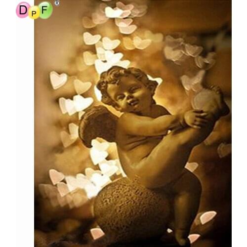 DPF diamond painting cross stitch DIY angel full square needlework diamond embroidery mosaic home decor kits handwork cartoon