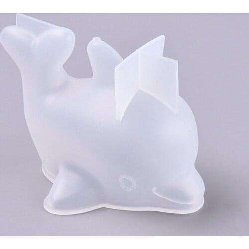 5pcs 3D Dolphin Silicone Molds Resin Casting Molds for Epoxy Resin Jewelry Making Necklace Charms Handmade Tools 87*56*29mm