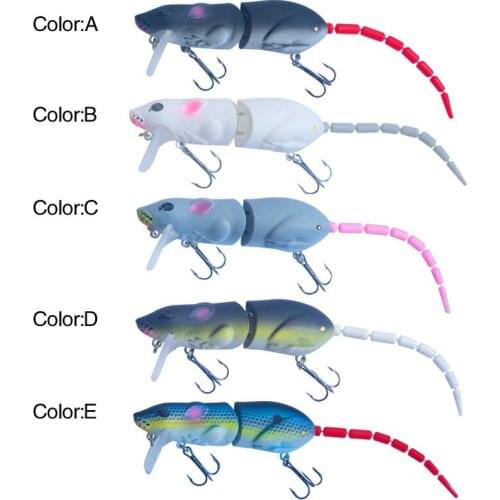 Artificial Fishing Lure Plastic Mouse Lure Swimbait Rat Bait Fishing Lure with Hook Fishing Tackle Minnow Crankbaits