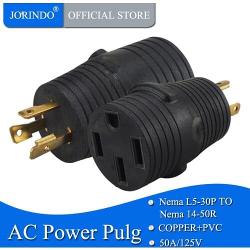 JORINDO [L5-30P to 14-50R] Plugrand Nema L5-30 30 AMP Plug to 14-50 50 AMP Receptacle Generator Adapter, Nema L5-30P to 14-50R