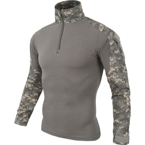 Camouflage military uniform us army combat shirt cargo multicam Airsoft paintball militar tactical clothing with knee pads