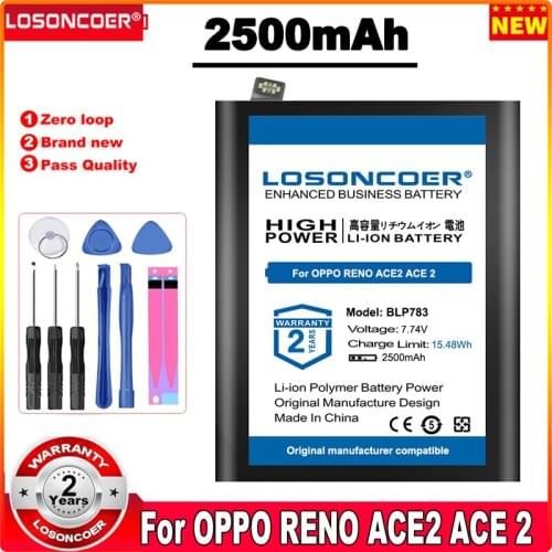 LOSONCOER 2500mAh BLP783 Mobile Phone Battery For OPPO RENO ACE2 ACE 2 BLP783