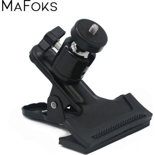Multi-function Tripod Camera Clip Clamp Flash Holder Mount with 360 Swivel Ball Head 1/4" Screw for SLR DSLR Studio Backdrop
