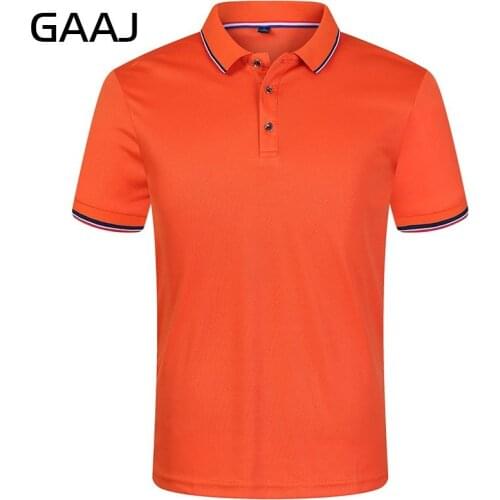 GAAJ Stripes Collar Cool 100% Tencel-Cotton 200g Mens Polo Shirt Tops Casual Blouses Blouses Vint Polos Men C48Q3