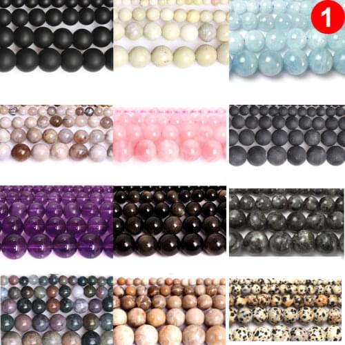 Natural New Assorted Mixed Round Loose Beads for Jewelry Making 15" DIY Bracelet Necklace Selectable size 4mm 6mm 8mm 10mm