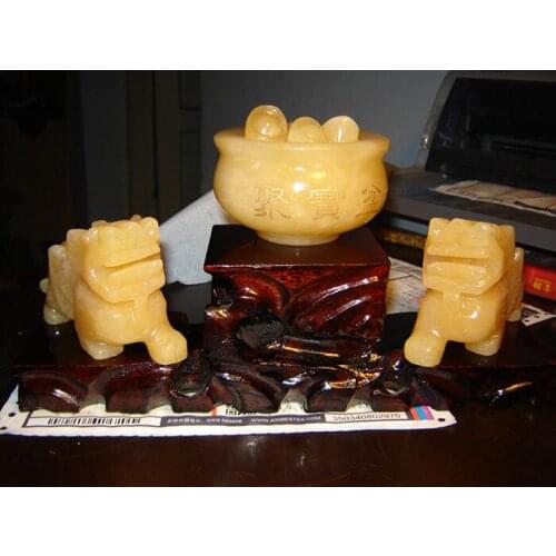 Natural Light Topaz gold ornaments Zhaocai brave cornucopia enrichment home town of evil