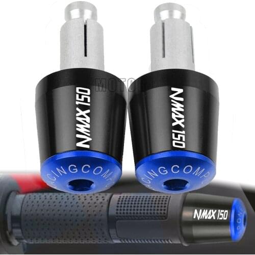NMAX150 LOGO 7/8mm Motorcycle Scooter andlebar Grips Handle Bar Cap End Plugs For Yamaha NMAX 150 2014 2015 2016 2017 2018 2019
