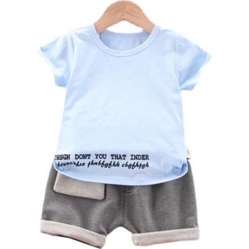 New Summer Baby Girl Clothes Children Boys Cotton T- Shirt Shorts 2Pcs/Sets Toddler Casual Sports Costume Infant Kids Tracksuits