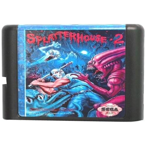 New Arrival Sega MD game card - Splatterhouse Part 2 for 16 bit Sega MD game Cartridge Megadrive Genesis system