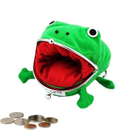 New Cute Frog Wallet Cartoon Wallet Coin Purse Anime Flannel Wallet Cute Purse Small Coin Bag Animal For Kids Gifts Accessories