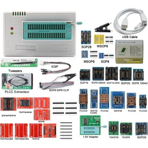 Genuine V10.8 TL866II Plus Universal Programmer Nand Flash AVR PIC Bios USB With 31PCS Adapters Smart Engineering Calculator