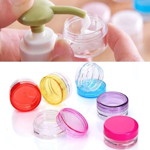 5Pcs/10Pcs/Set Makeup Cream Plastic Nail Art Cosmetic Storage Cosmetics Jar 5PCS/Set Round Bottle Box Transparent Portable