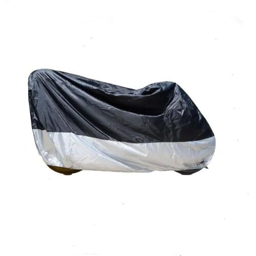 Durable Motorcycle Bicycle Cover Waterproof Oxford Cloth Bike Protector Outdoor w/ Lock Hole Anti-theft 295x110x140cm