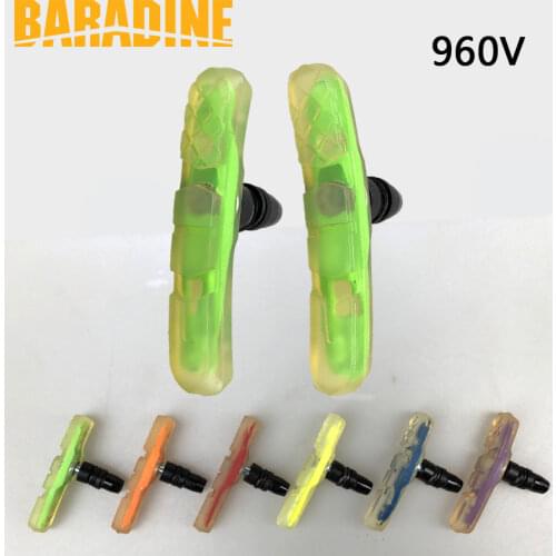 Baradine 960V MTB bike bicycle V-brake brake shoes pads transparent bike parts 72mm Bicycle Brake Blocks