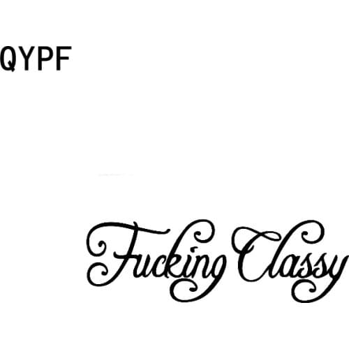 QYPF 14cm*4.5cm CLASSY Interesting Vinyl Decal Black Silver Car Sticker Accessories C15-0081