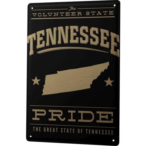 SINCE 2004 Tin Sign Metal Plate Decorative Sign Home Decor Plaques World Trip Tennessee Pride