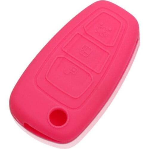 3 buttons Silicone Car Key Case Cover For Ford Focus 3 Mondeo MK3 Kuga Fiesta Escape Ecosport,Car Styling